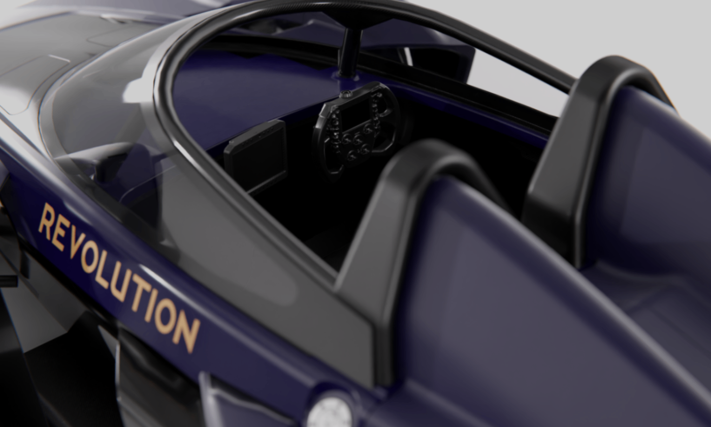 Revolution HyperSport cockpit and steering wheel detail